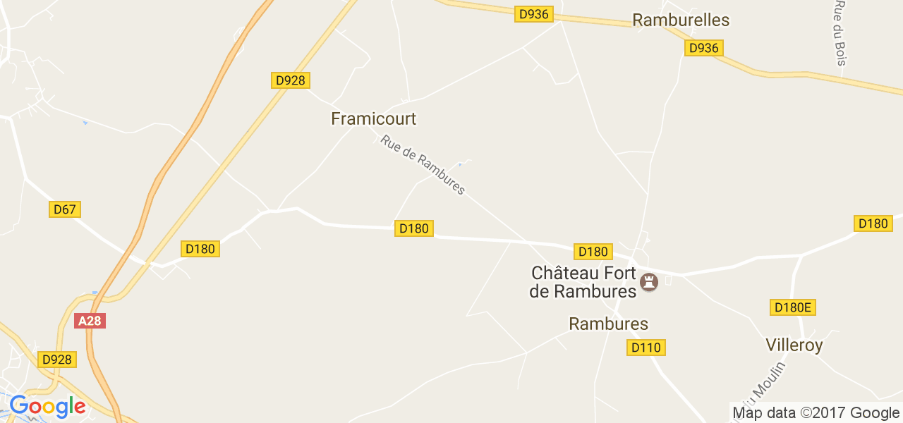 map de la ville de Framicourt