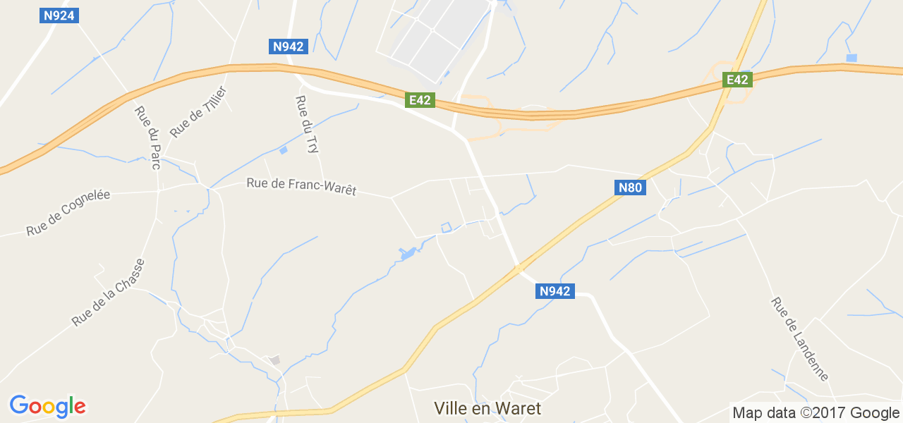 map de la ville de Franc-Waret