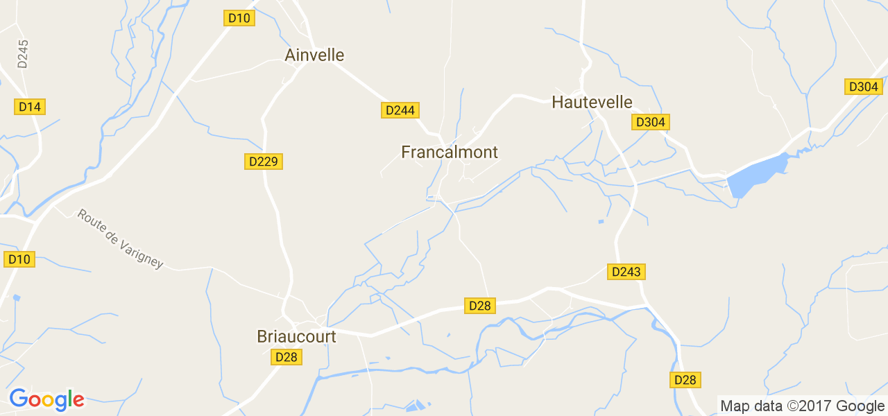 map de la ville de Francalmont