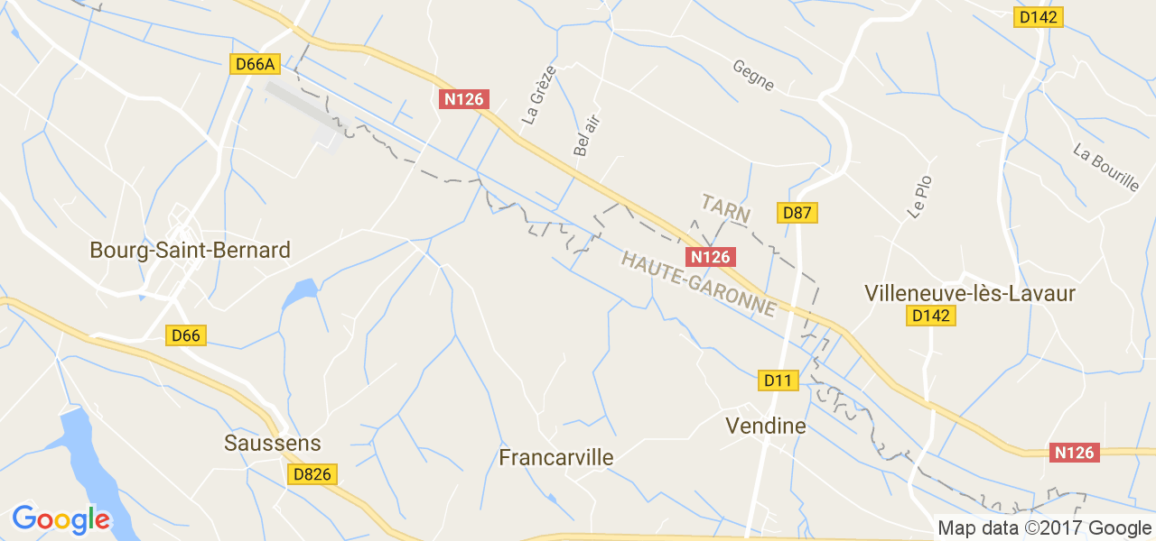 map de la ville de Francarville