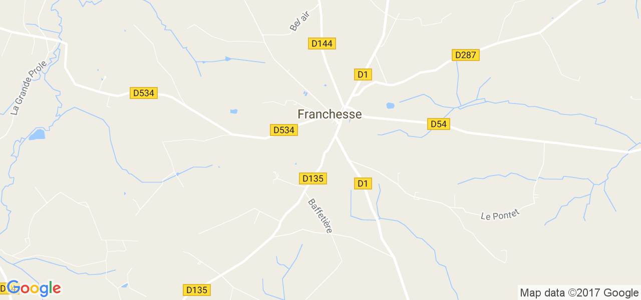 map de la ville de Franchesse