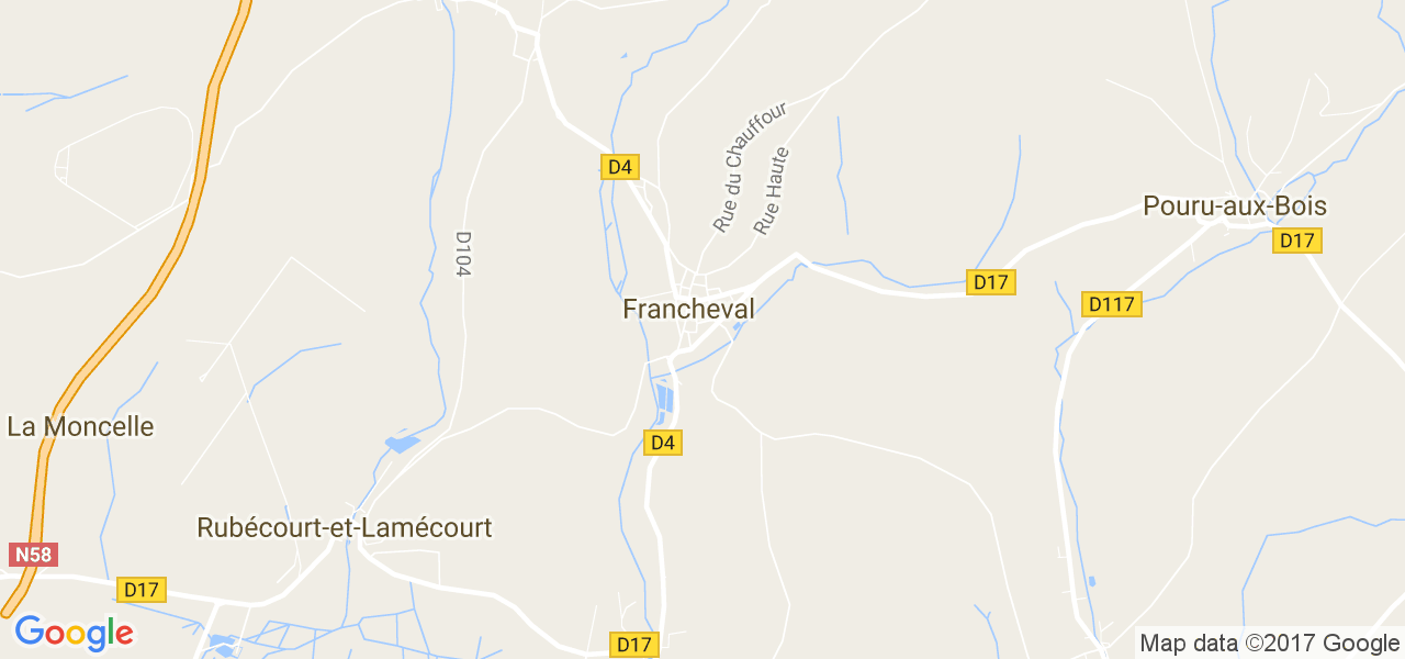 map de la ville de Francheval