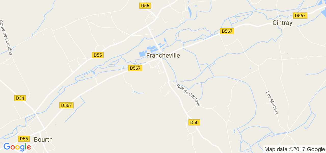 map de la ville de Francheville