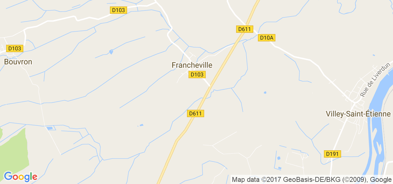 map de la ville de Francheville