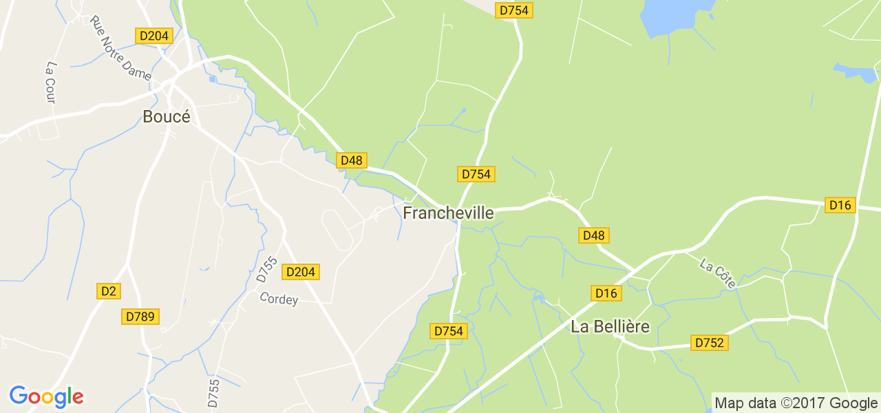 map de la ville de Francheville