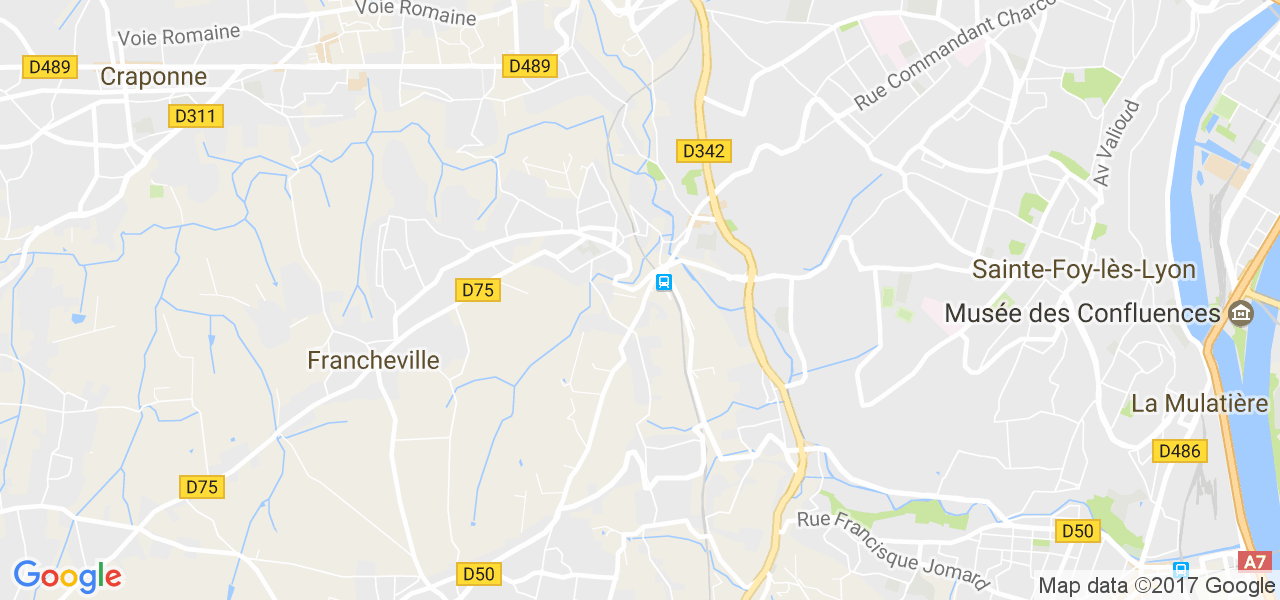 map de la ville de Francheville