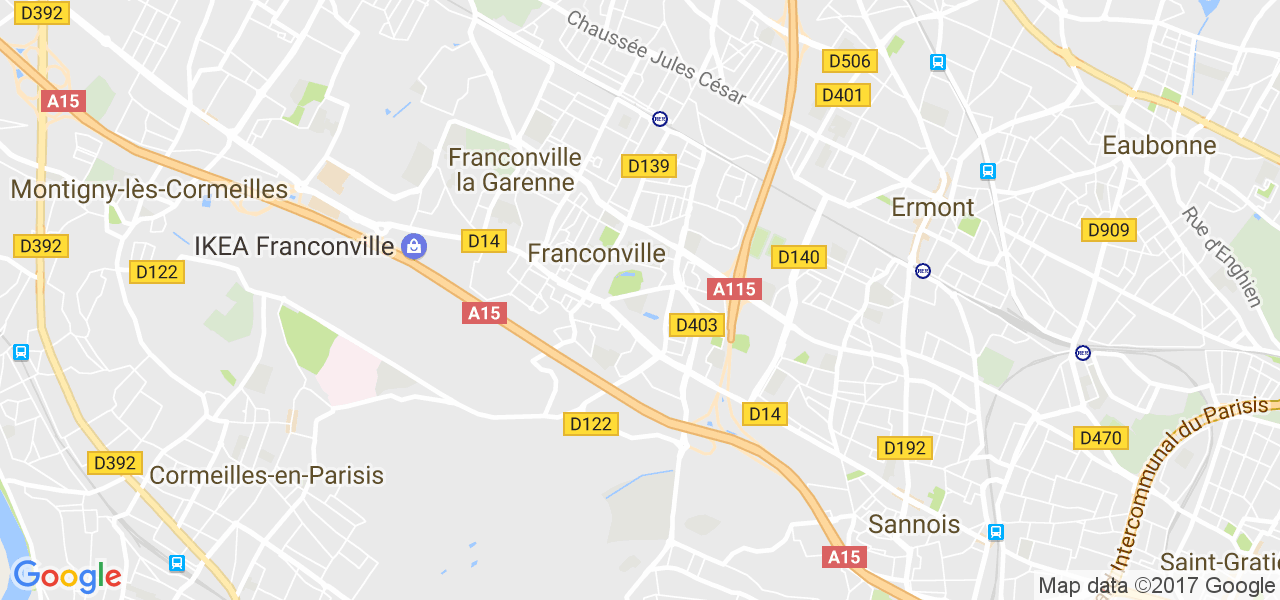 map de la ville de Franconville