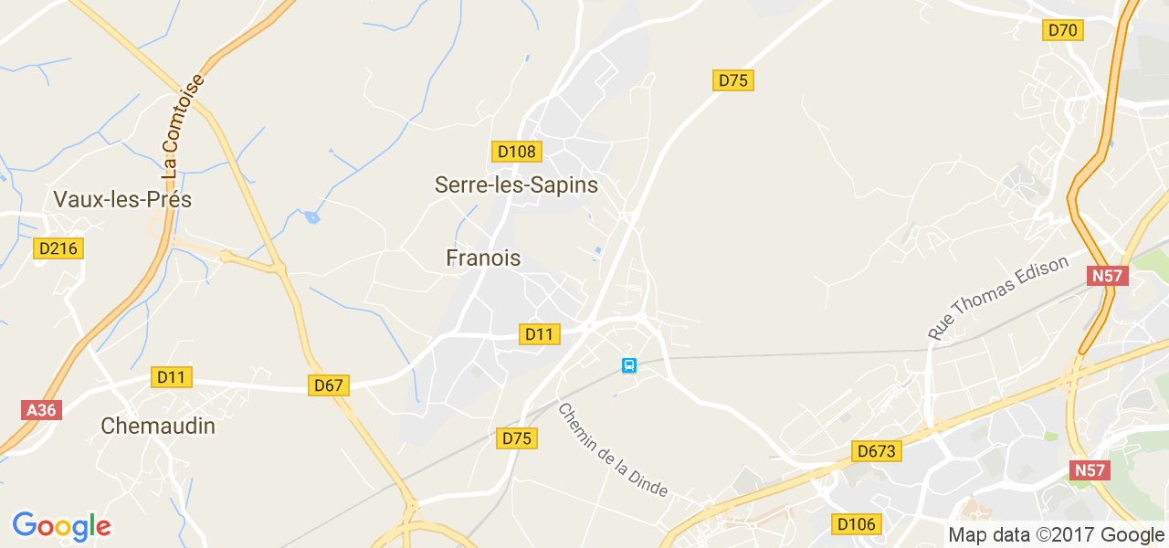 map de la ville de Franois