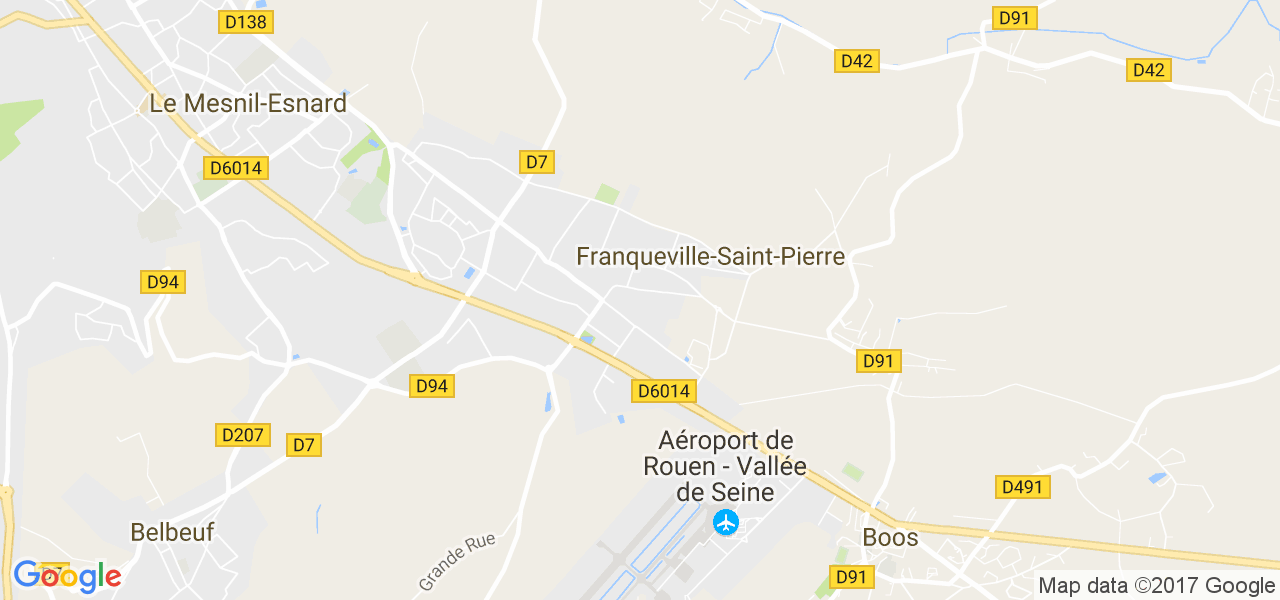 map de la ville de Franqueville-Saint-Pierre