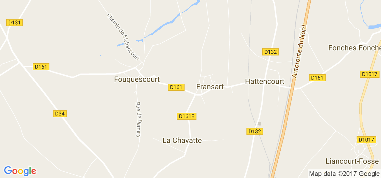 map de la ville de Fransart