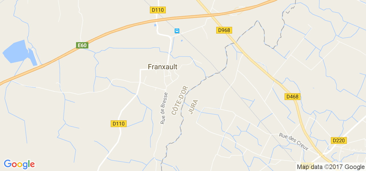 map de la ville de Franxault