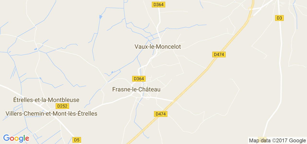 map de la ville de Frasne-le-Château