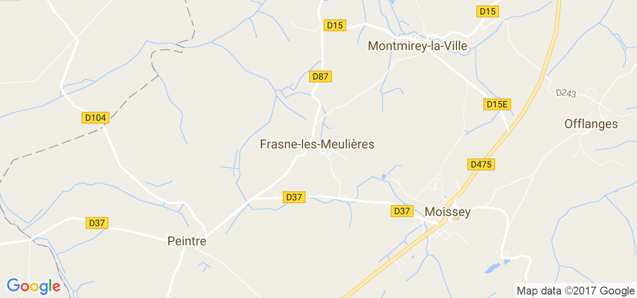 map de la ville de Frasne-les-Meulières