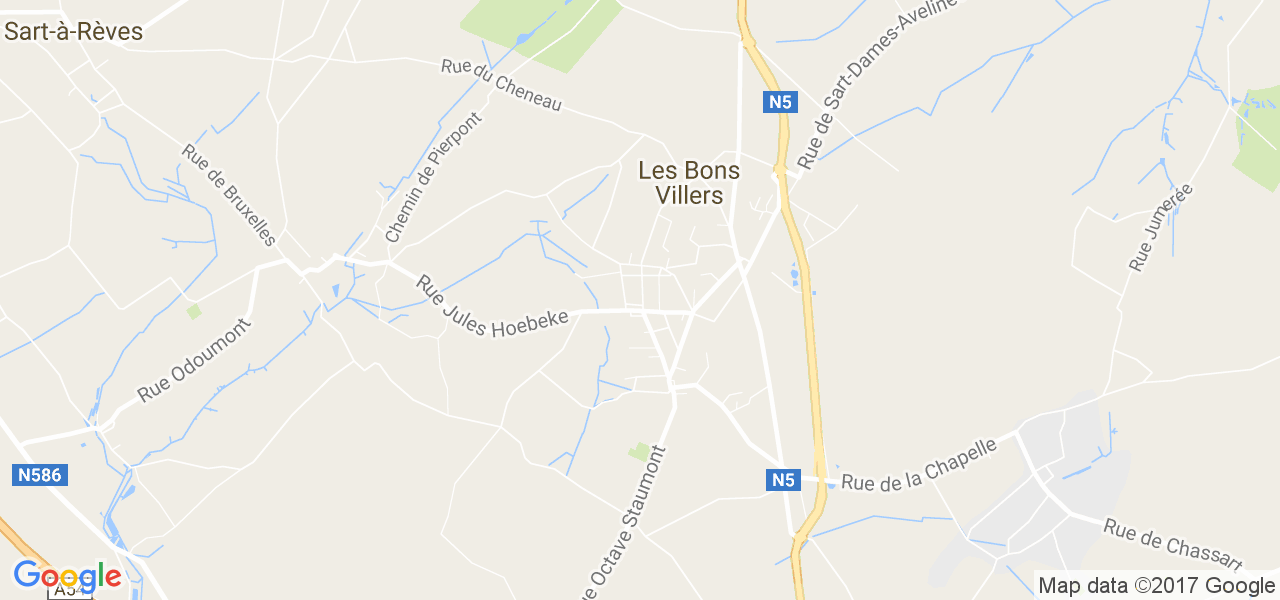 map de la ville de Frasnes-Lez-Gosselies