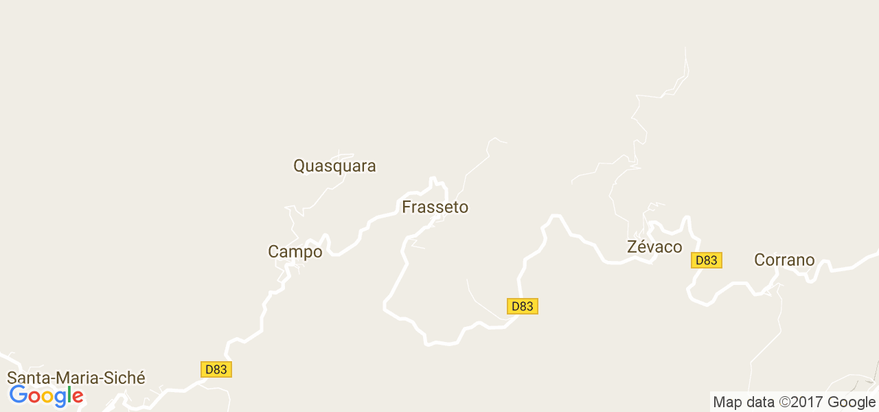 map de la ville de Frasseto