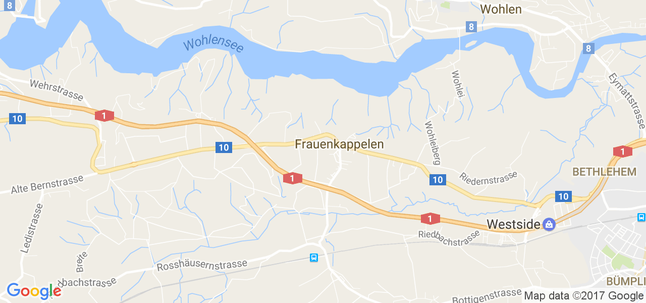 map de la ville de Frauenkappelen