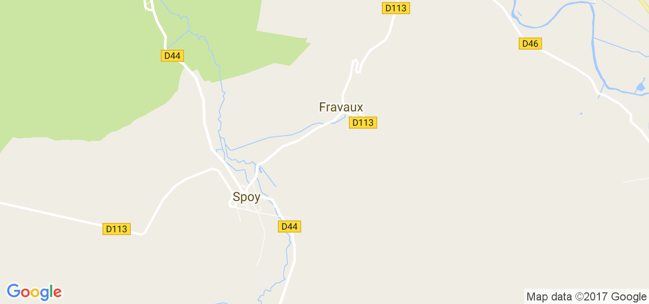 map de la ville de Fravaux