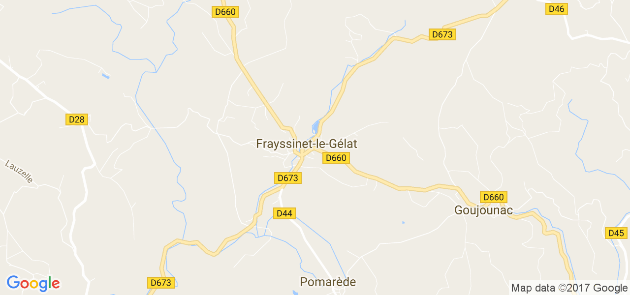 map de la ville de Frayssinet-le-Gélat