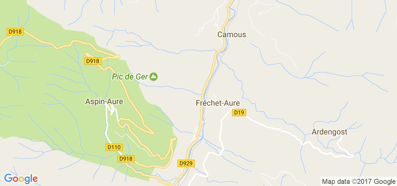 map de la ville de Fréchet-Aure