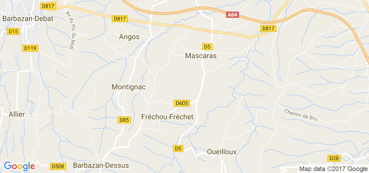 map de la ville de Fréchou-Fréchet