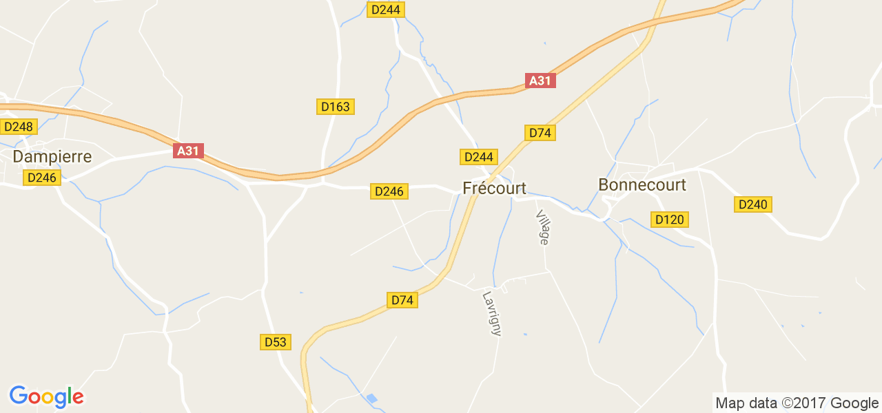 map de la ville de Frécourt