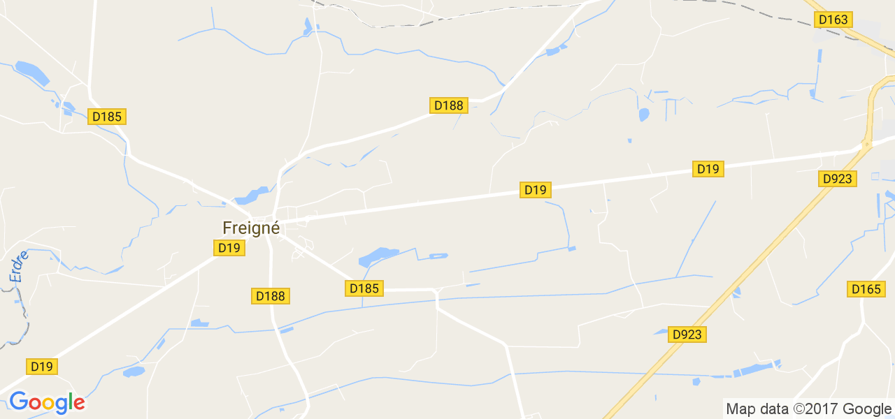 map de la ville de Freigné