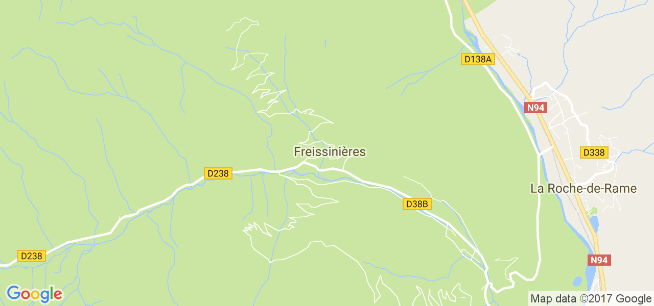 map de la ville de Freissinières