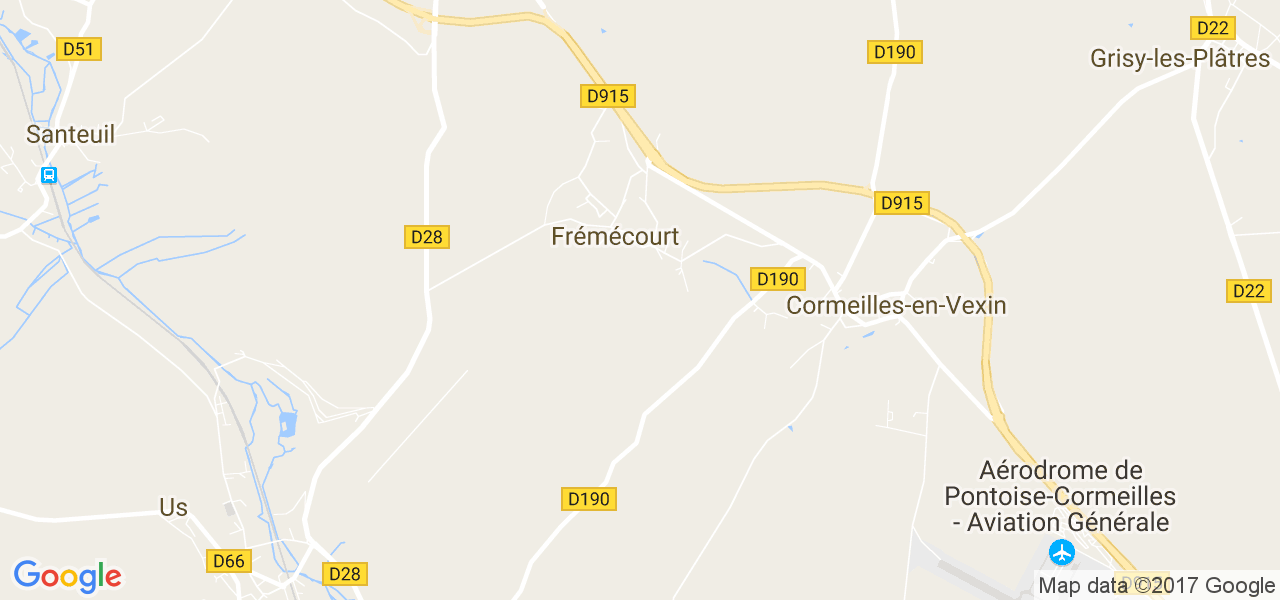 map de la ville de Frémécourt