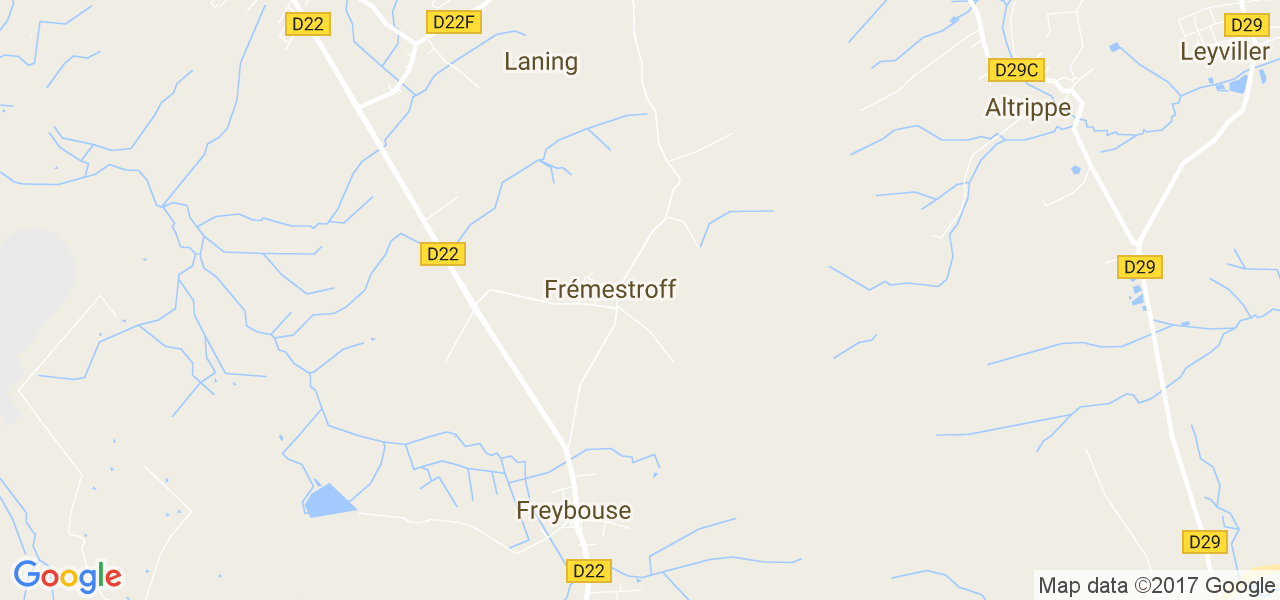 map de la ville de Frémestroff