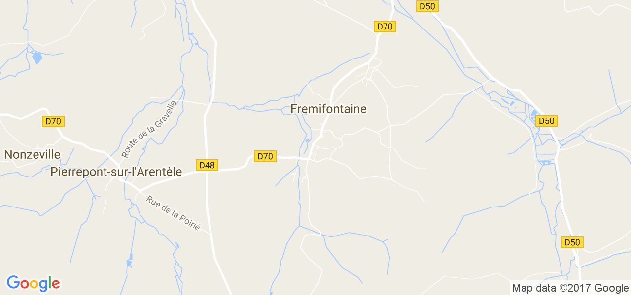 map de la ville de Fremifontaine