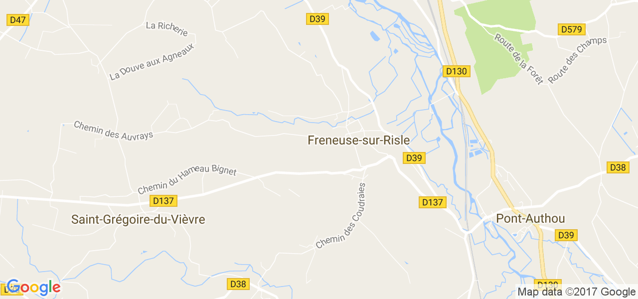 map de la ville de Freneuse-sur-Risle