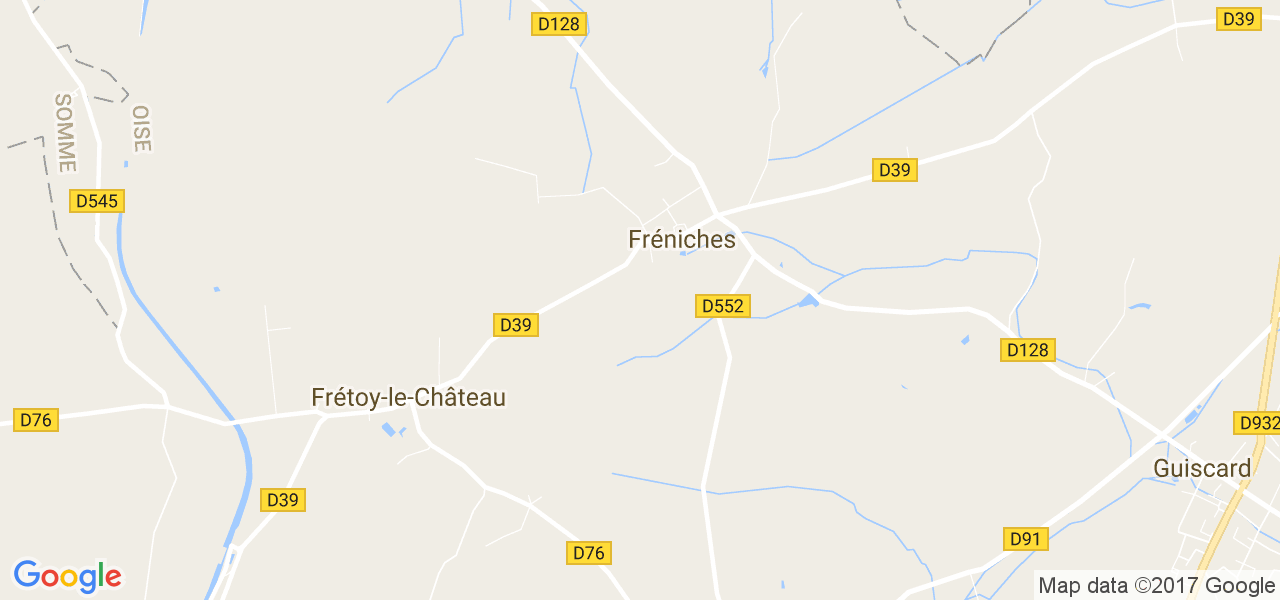 map de la ville de Fréniches