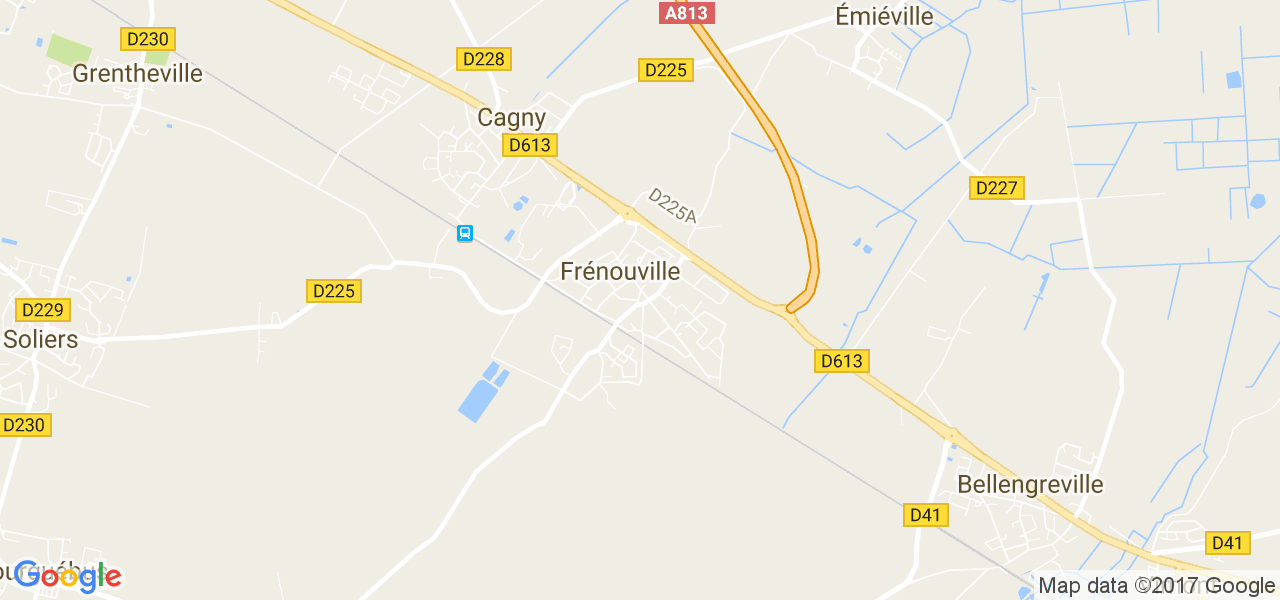 map de la ville de Frénouville