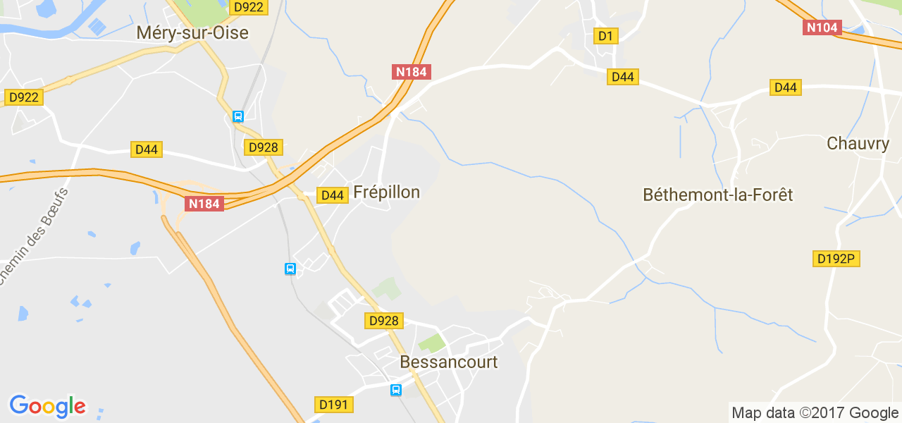 map de la ville de Frépillon