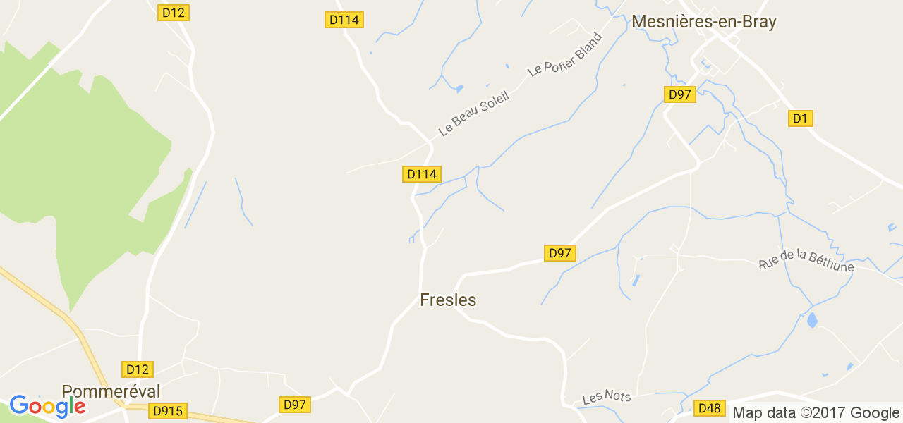 map de la ville de Fresles