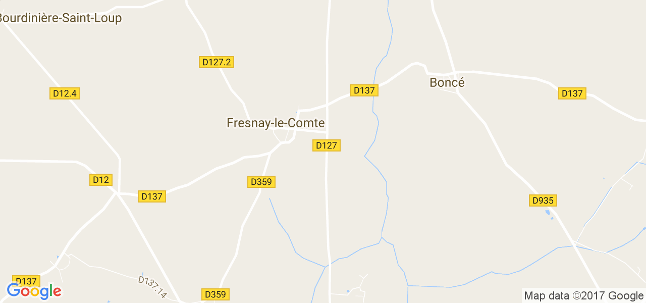 map de la ville de Fresnay-le-Comte