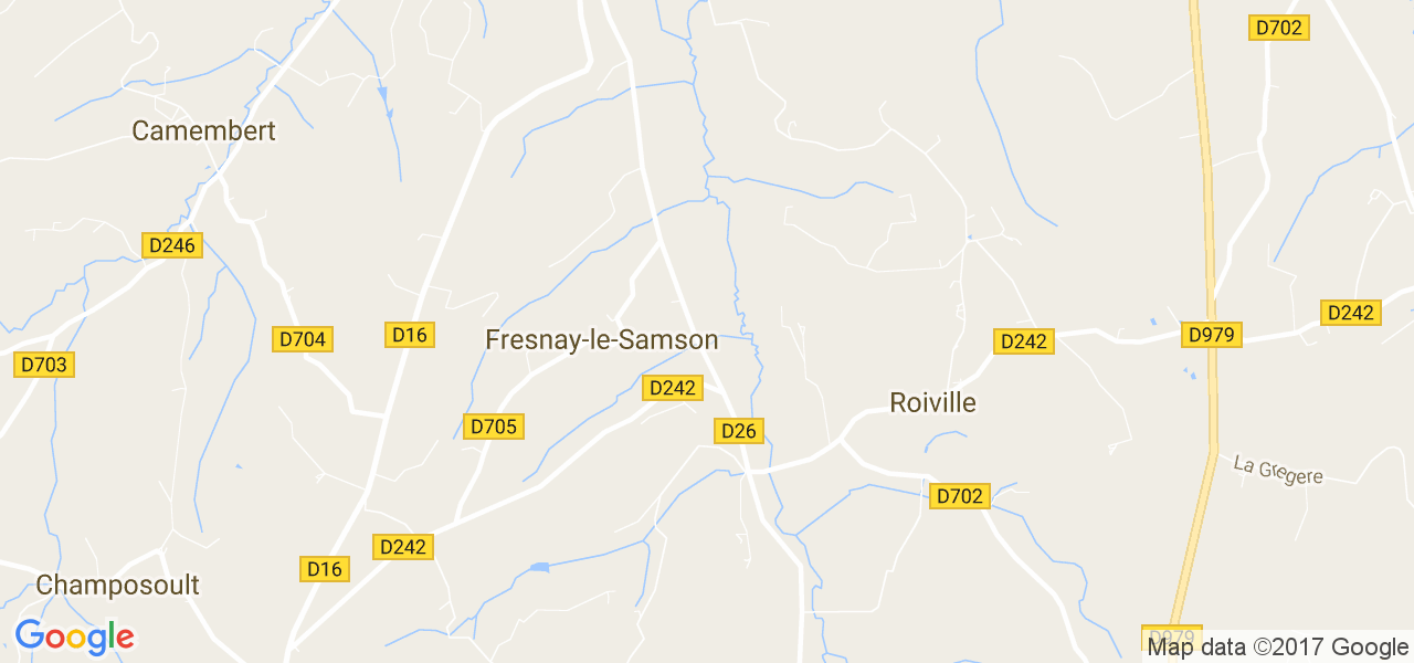 map de la ville de Fresnay-le-Samson