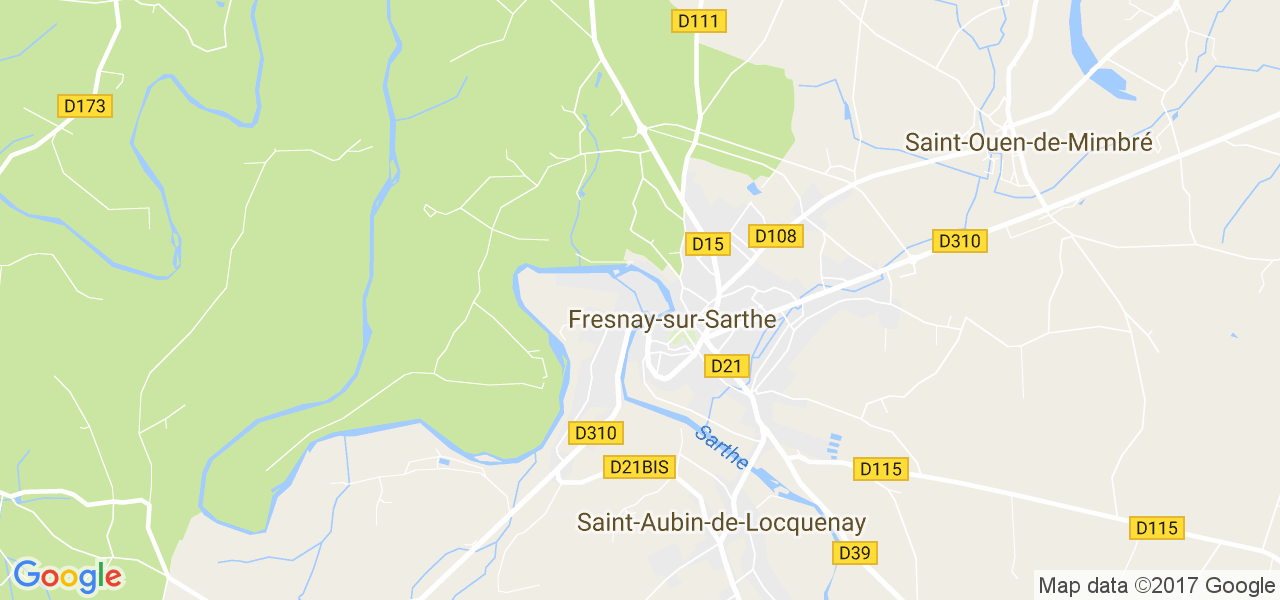 map de la ville de Fresnay-sur-Sarthe