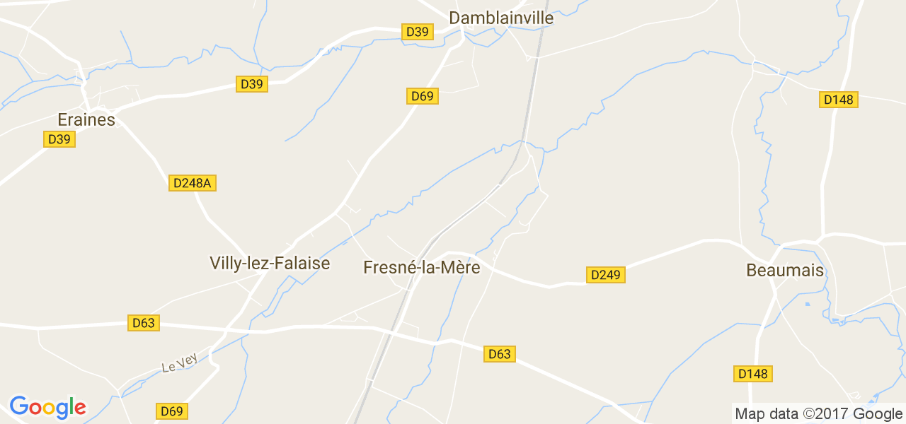 map de la ville de Fresné-la-Mère