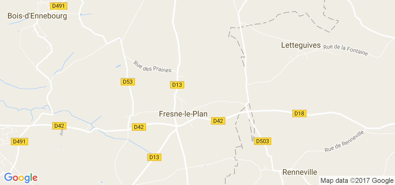 map de la ville de Fresne-le-Plan