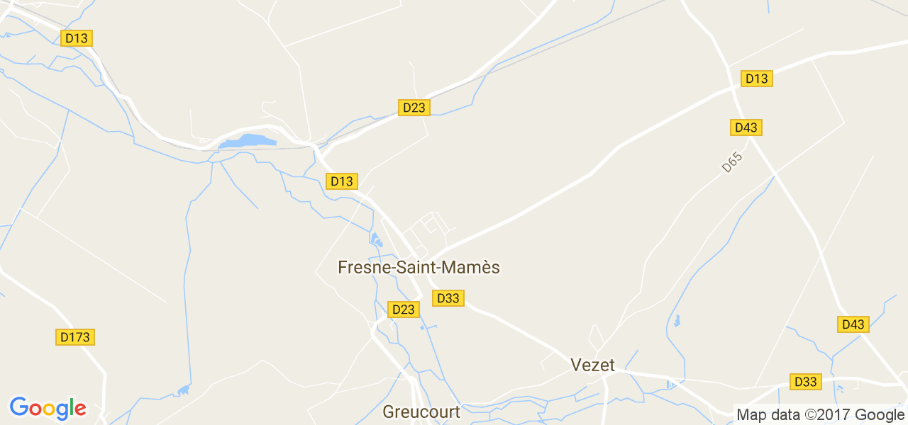 map de la ville de Fresne-Saint-Mamès