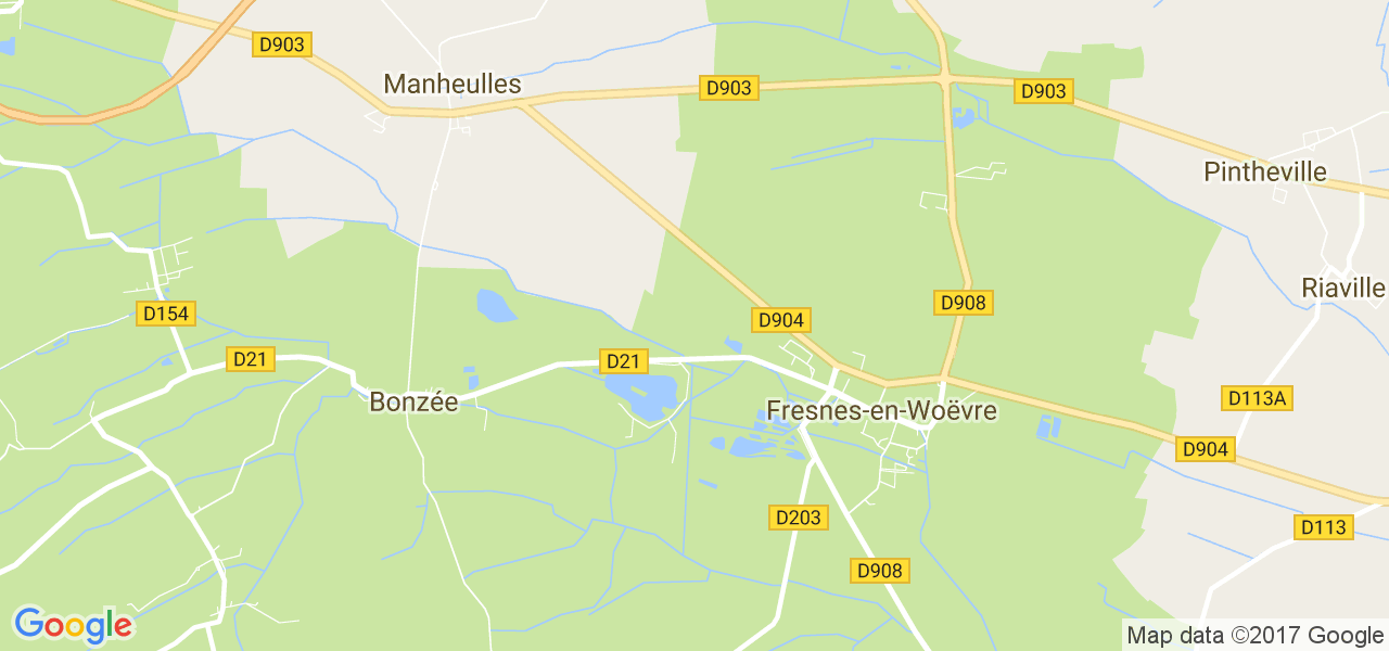 map de la ville de Fresnes-en-Woëvre