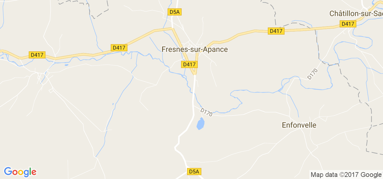 map de la ville de Fresnes-sur-Apance