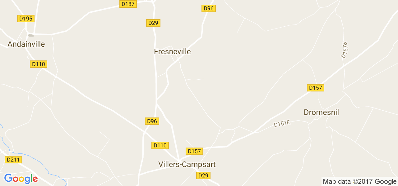 map de la ville de Fresneville