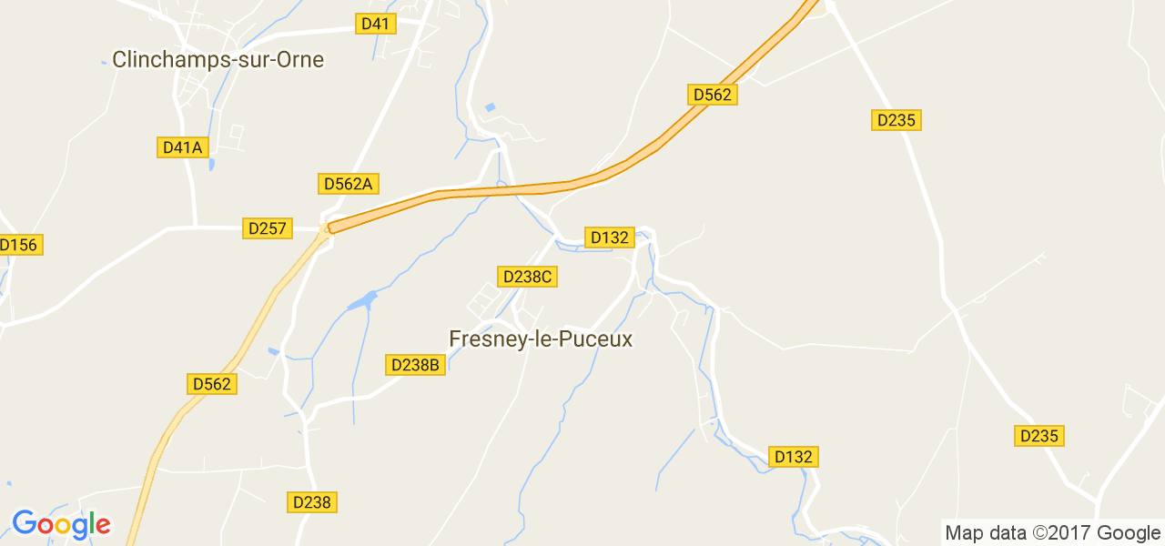 map de la ville de Fresney-le-Puceux