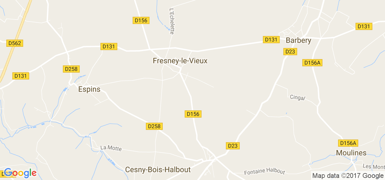 map de la ville de Fresney-le-Vieux