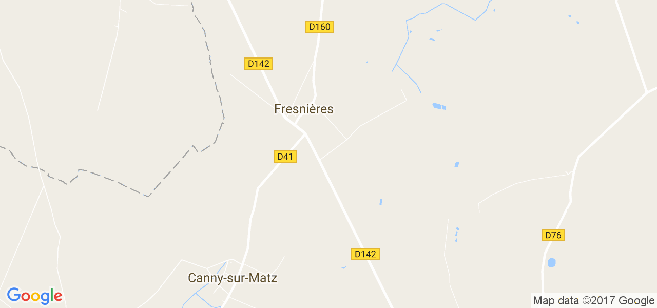 map de la ville de Fresnières