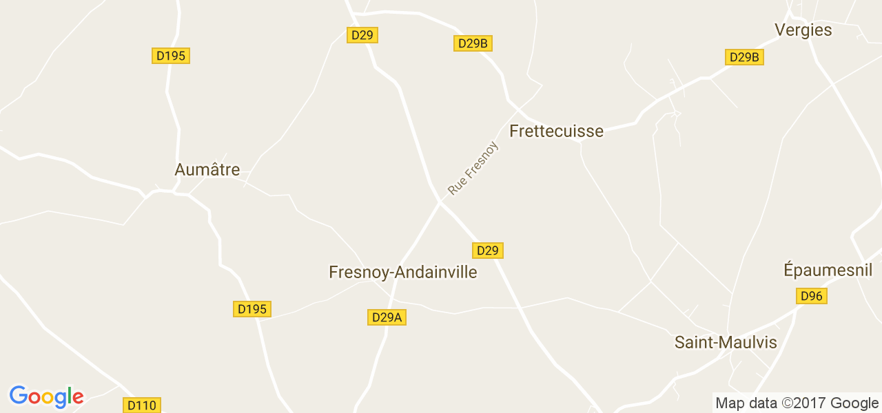 map de la ville de Fresnoy-Andainville