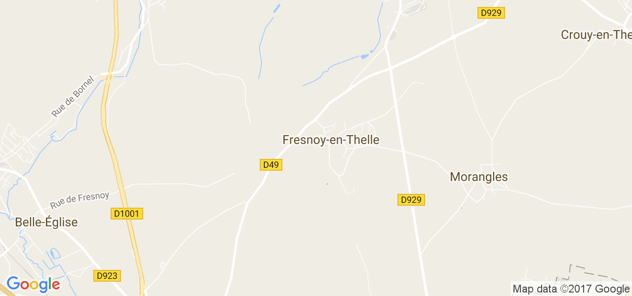 map de la ville de Fresnoy-en-Thelle