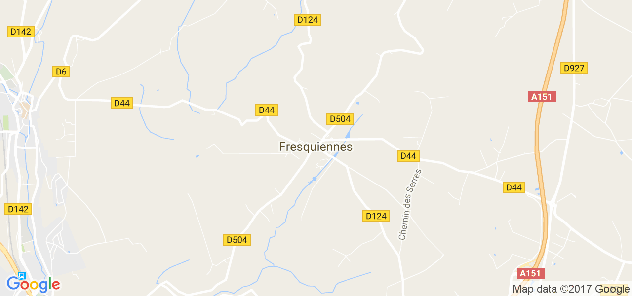 map de la ville de Fresquiennes